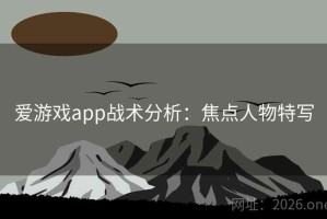 爱游戏app战术分析：焦点人物特写
